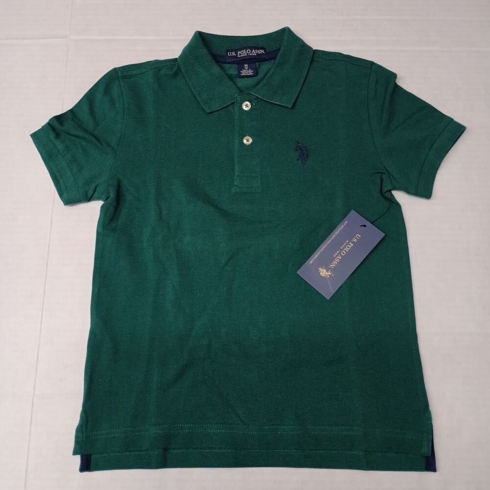 U.S. Polo Assn. Boys Embroidered Polo Shirt M (8) Green